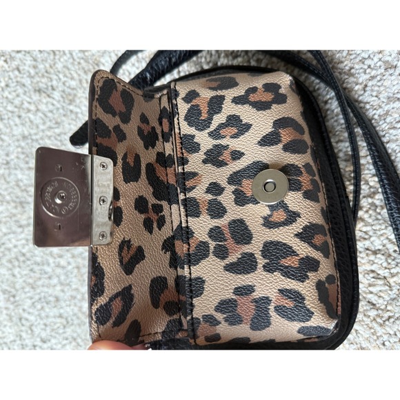 Dana Buchman Leopard Print Mini Crossbody Bag Small Purse Designer - Picture 10 of 11